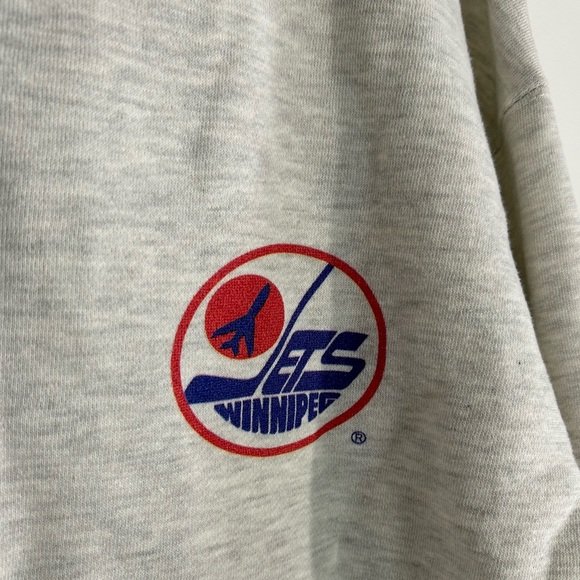 Vintage NHL Winnipeg Jets Logo Zip Up Hoodie Mens Size L - Picture 3 of 4